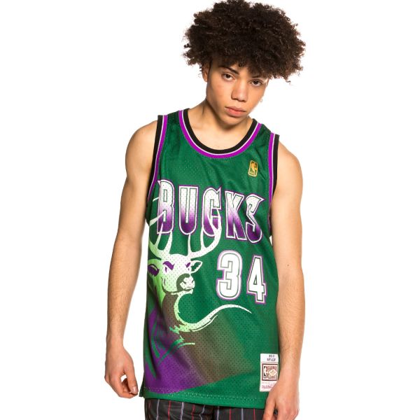 Camiseta NBA Mitchell&Ness Milwaukee Bucks (Ray Allen) Dark Green