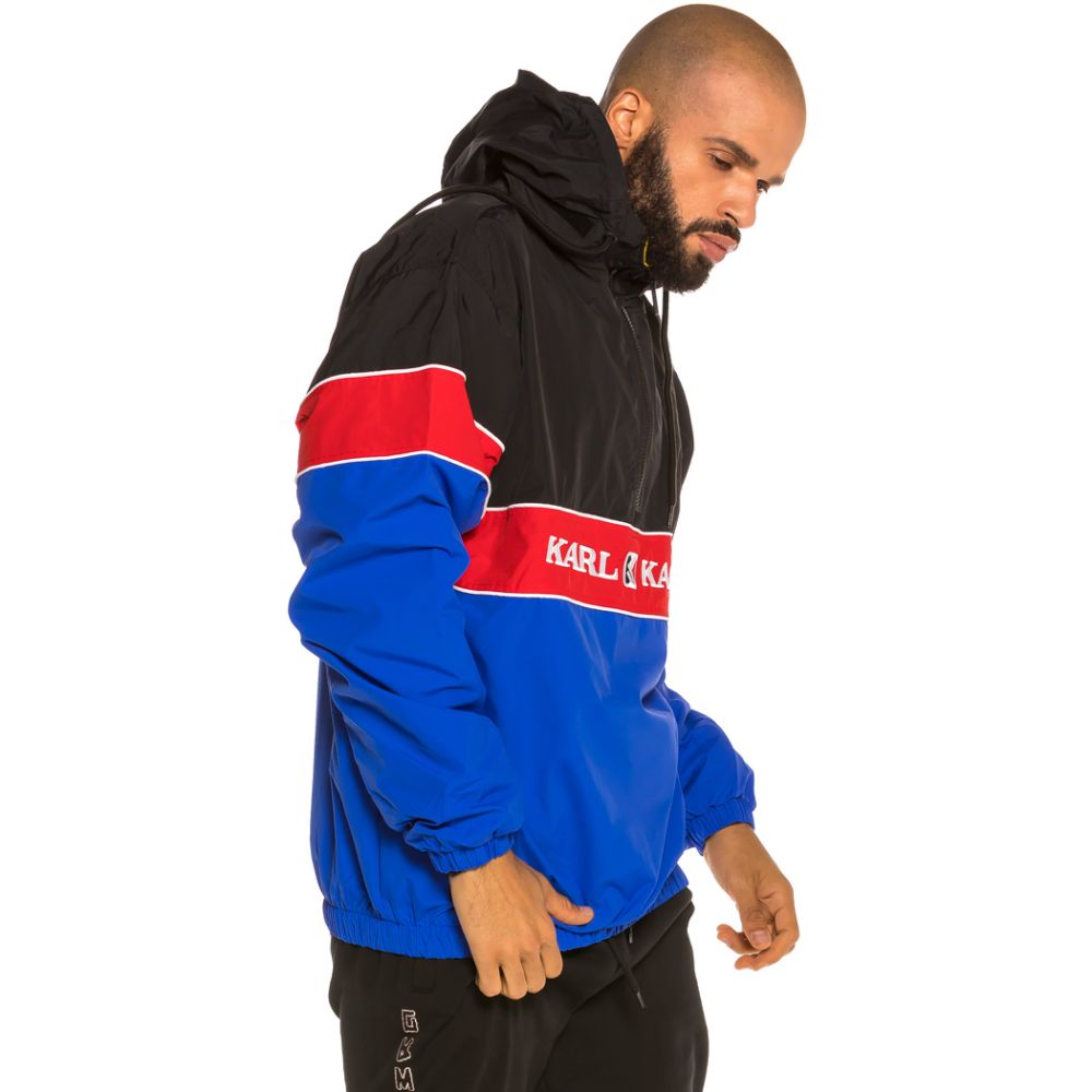 Karl kani retro blocked windbreaker top