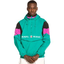 Cortavientos Karl Kani Retro Block Windbreaker FW20 Turquoise